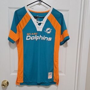Majestic Miami Dolphins Teal and Orange Womens Jersey